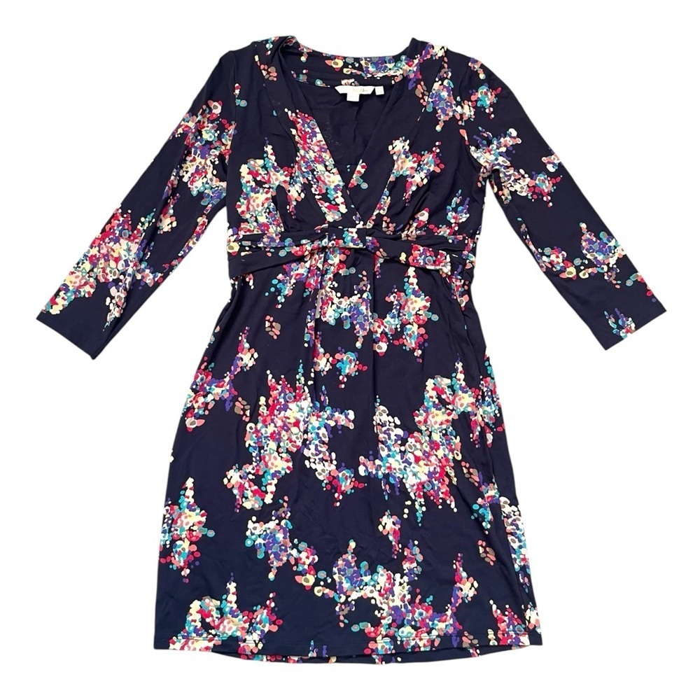 Boden Navy Floral Midi Dress